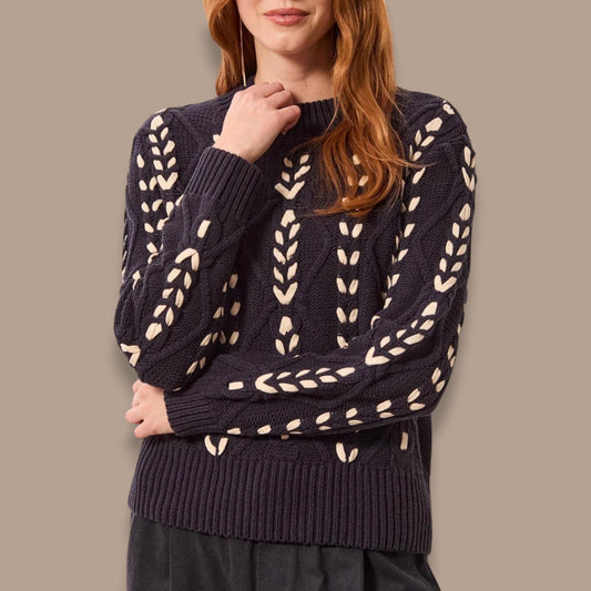 Tribal - Open Stitch Cable Knit Sweater