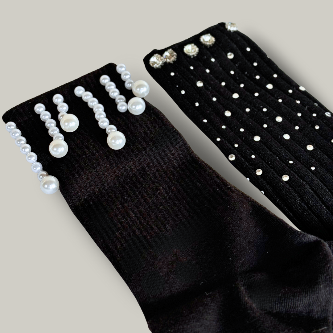 Red Coral - Pearl Decal Socks