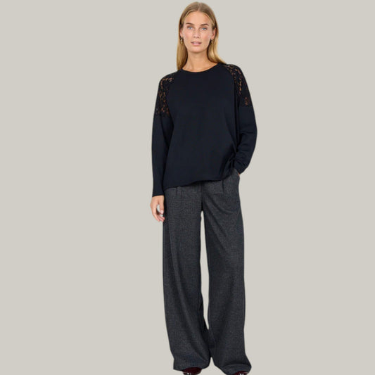Soya Concept - Lace Detail Pullover Top