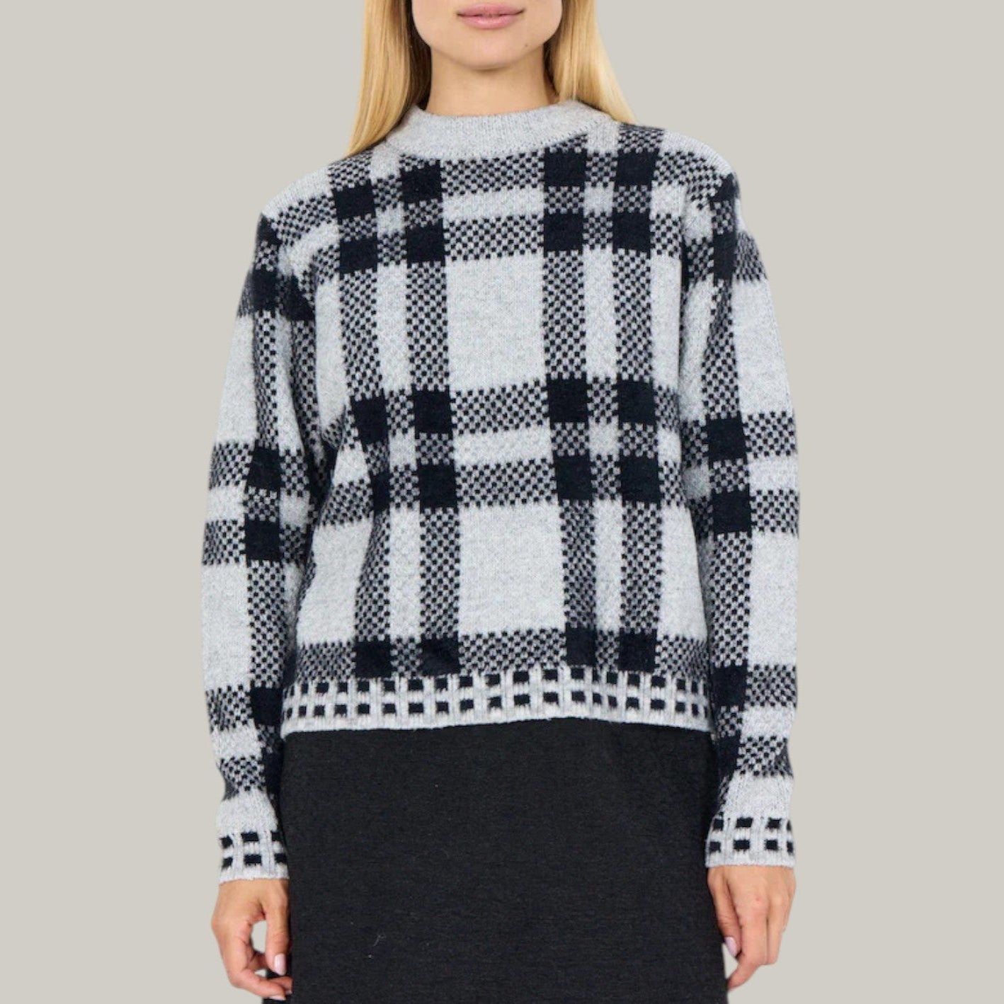 Soya Concept - Plaid Print Sweater