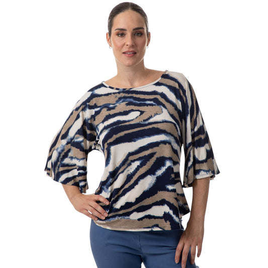 Bali - Patterned 3/4 Sleeve Top