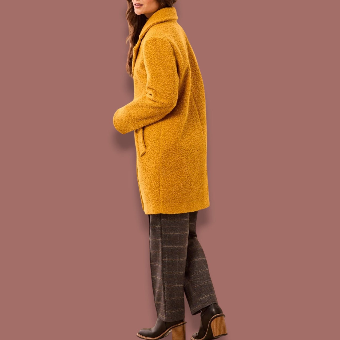 Tribal - Bouclé Single Breast Button-Front Coat
