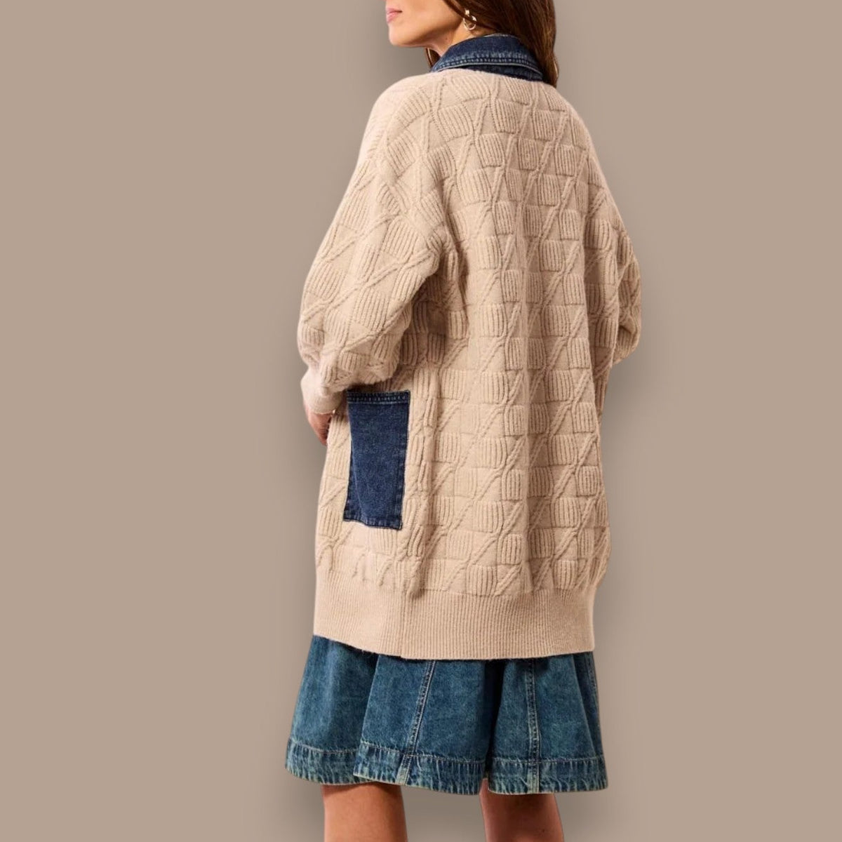Tribal - Chunky Cable Knit Coatigan