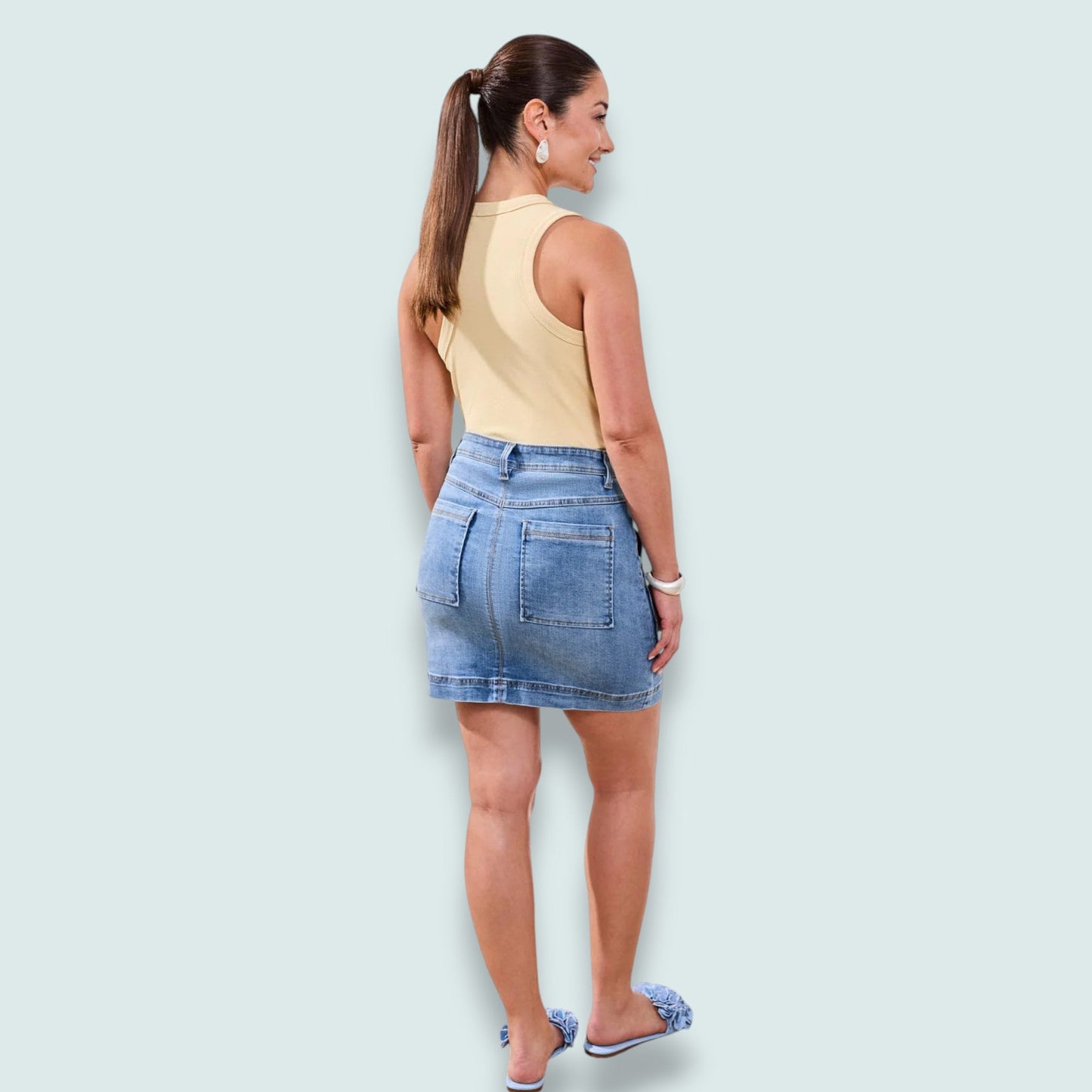 Tribal - Audrey Pull-On Denim Skort