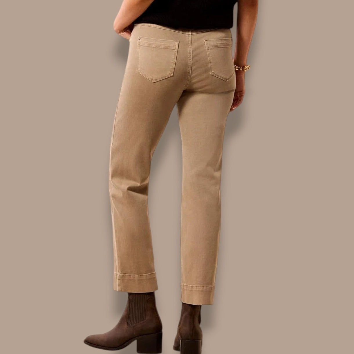 Tribal - Comfort Stretch Straight-Leg Pull-On Ankle Pants