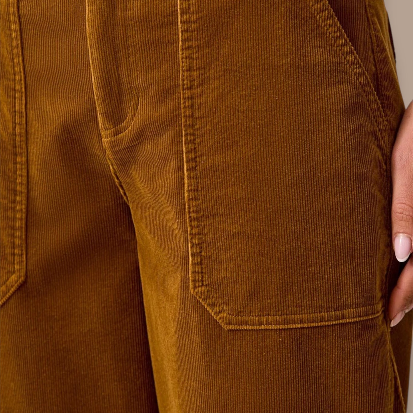 Tribal - Corduroy Barrel Leg Ankle Pants