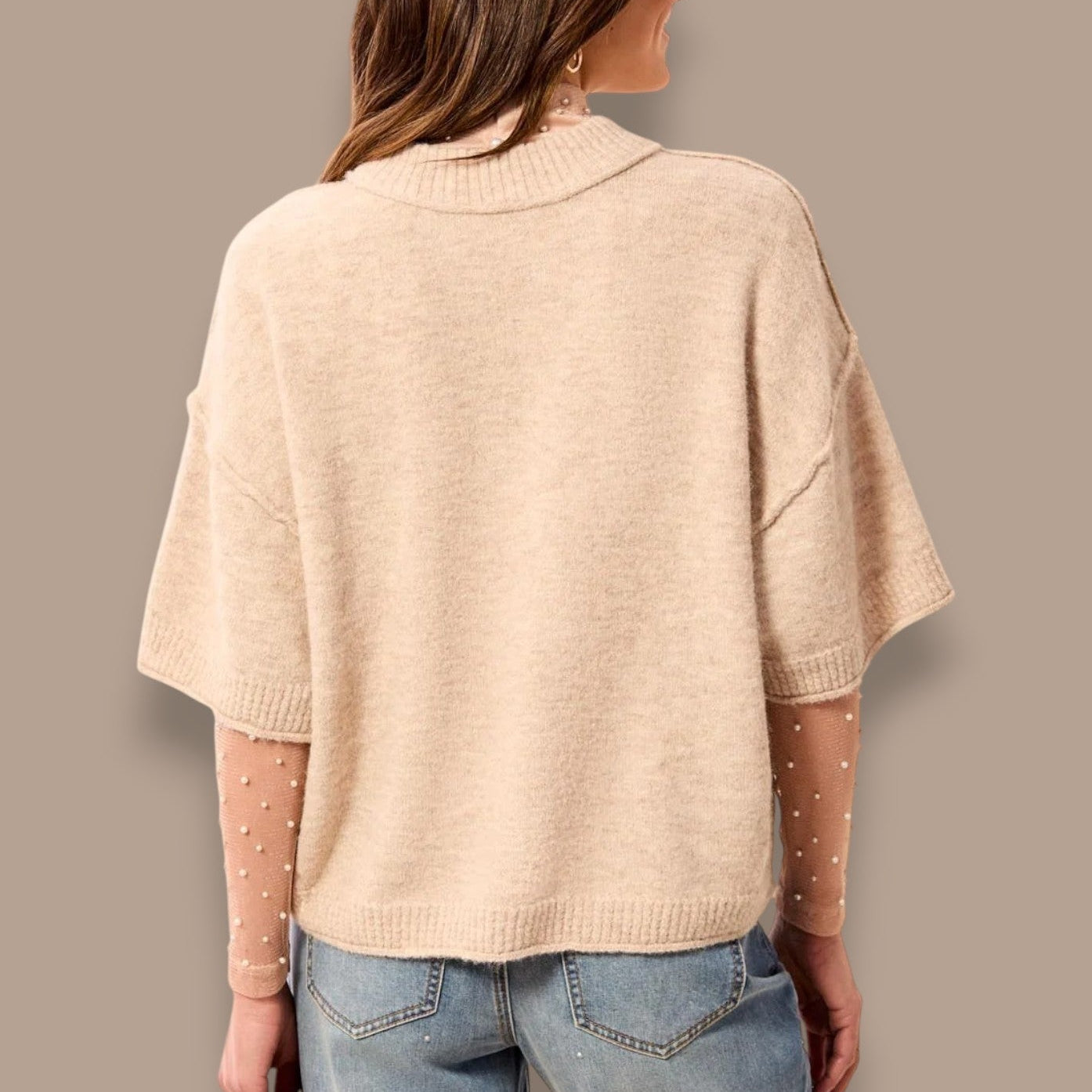 Tribal - Drop Shoulder Crew Neck Sweater