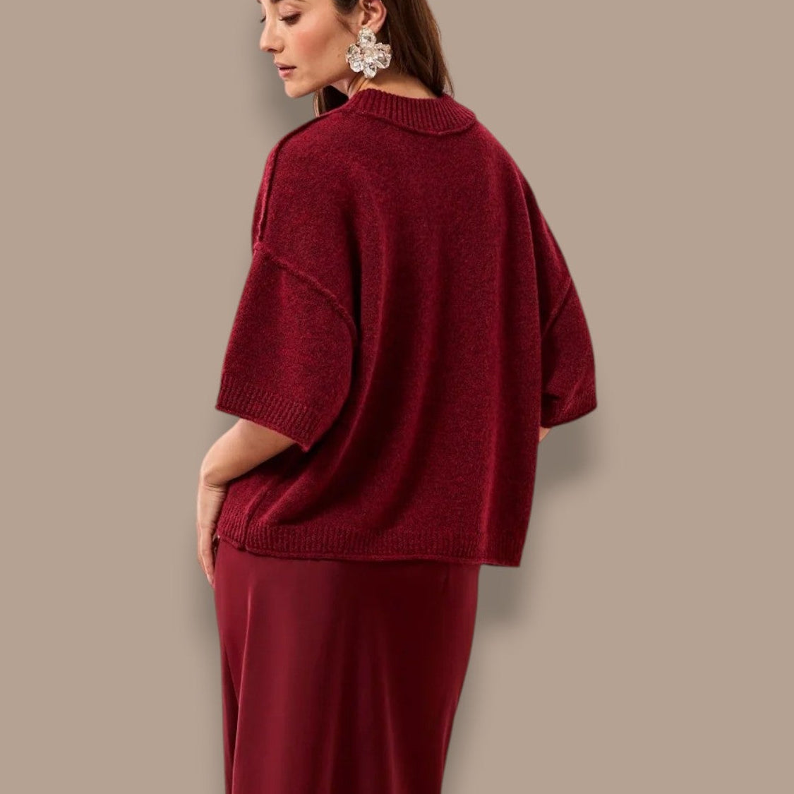 Tribal - Drop Shoulder Crew Neck Sweater