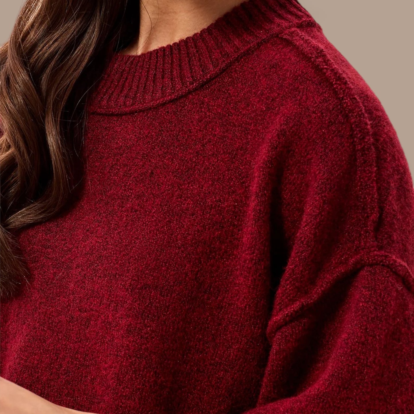 Tribal - Drop Shoulder Crew Neck Sweater