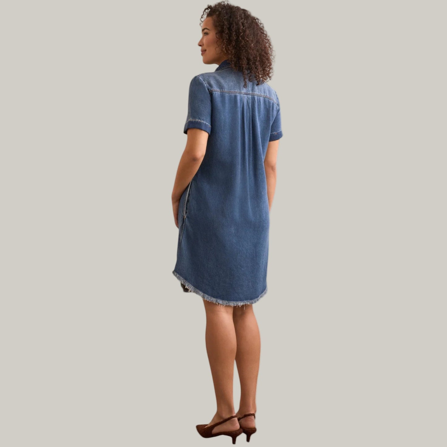 Tribal - Flowy Lyocell® Pop Over Shirt Dress