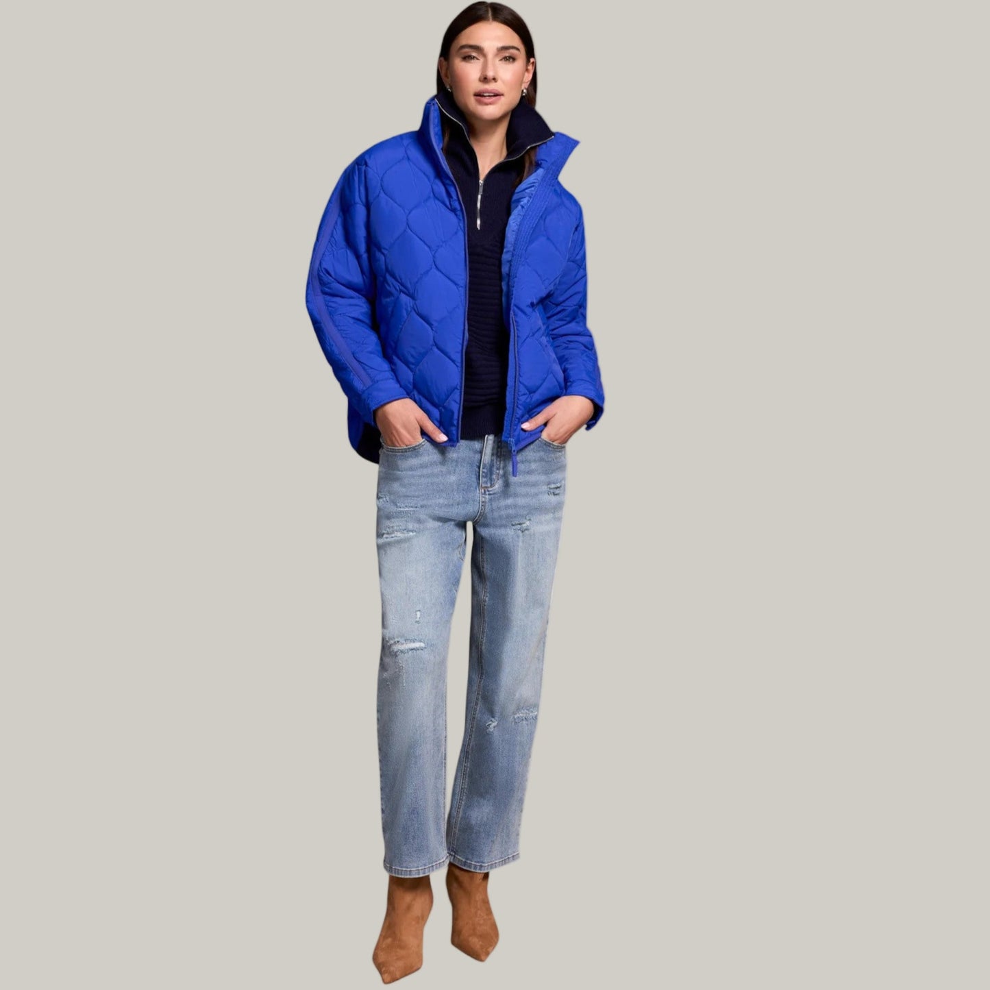 Tribal - Lightweight Drop Shoulder Quilted Puffer Jacket