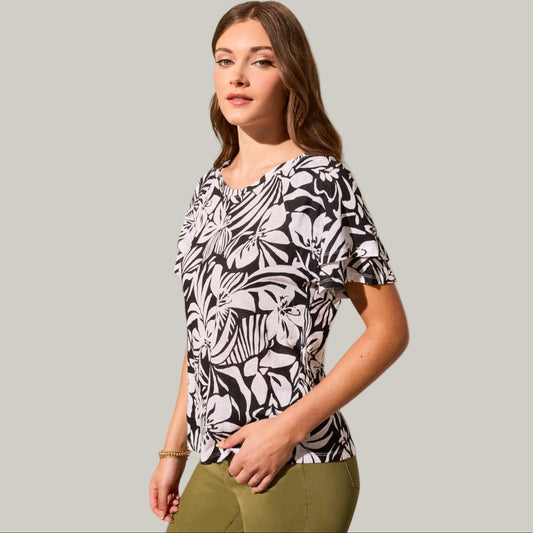 Tribal - Ruffle Sleeve Top