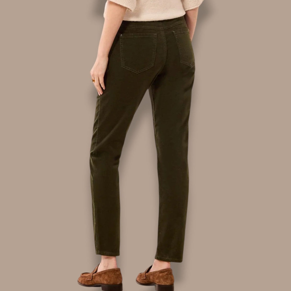 Tribal - Micro Cord Audrey Pull-On Slim Pants