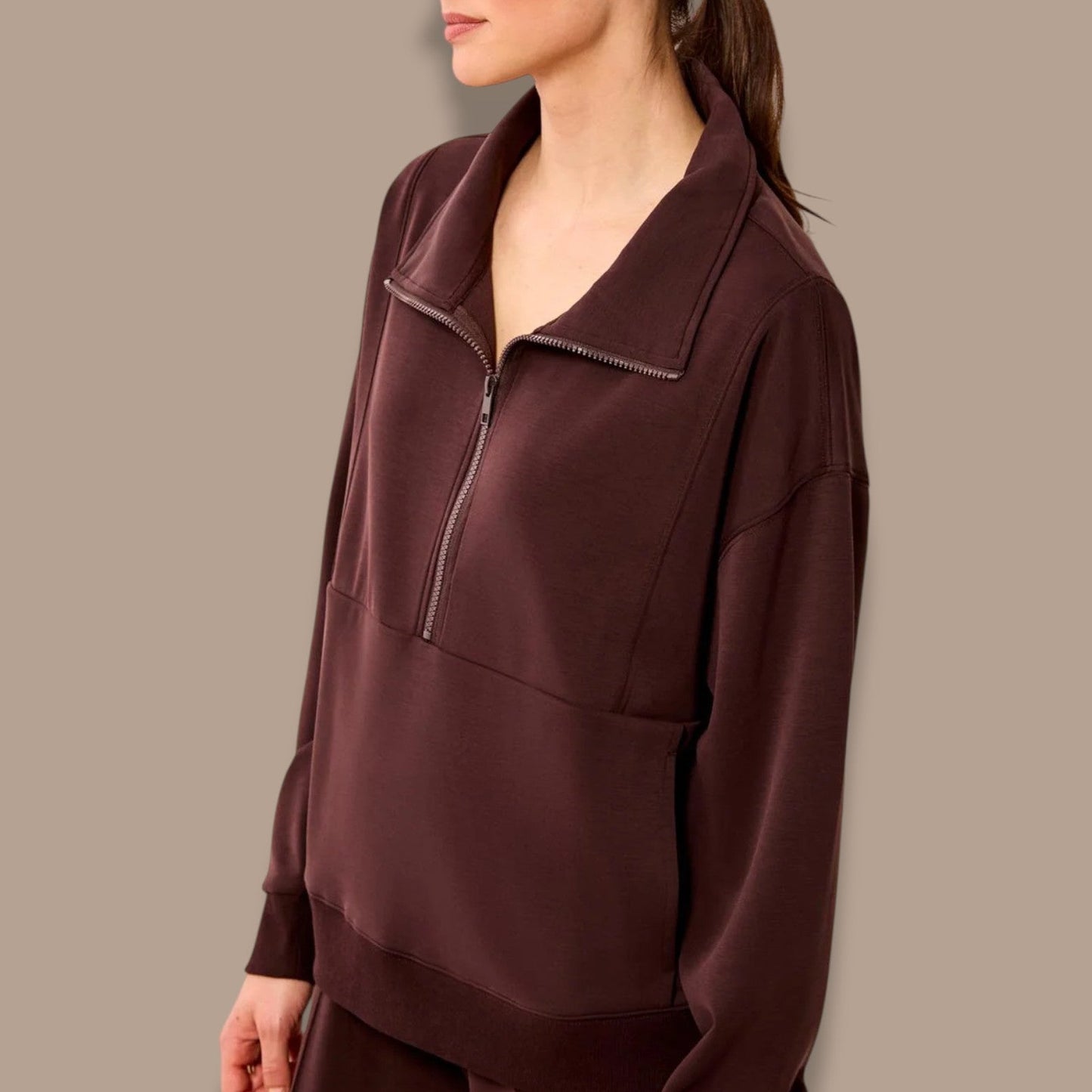Tribal - Popover Sweater with Quilted Collar