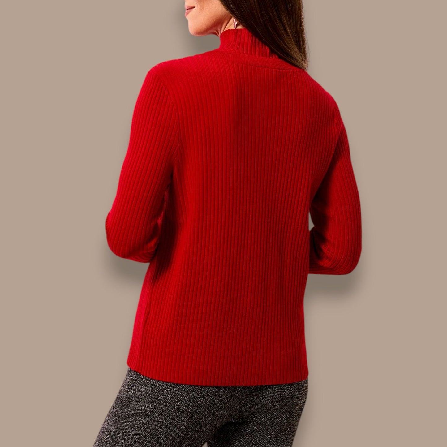 Tribal - Ribbed Button-Front Sweater Cardigan