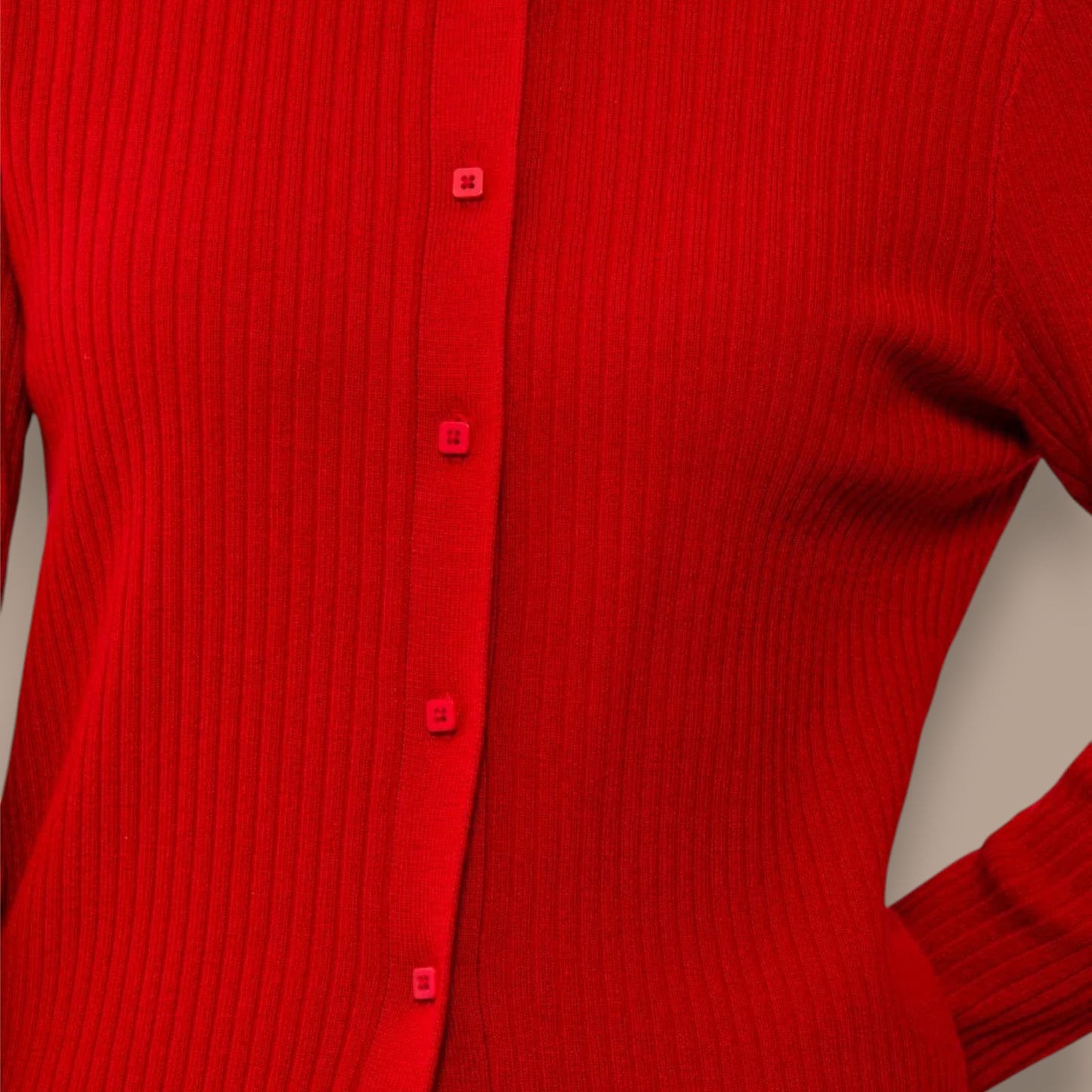 Tribal - Ribbed Button-Front Sweater Cardigan