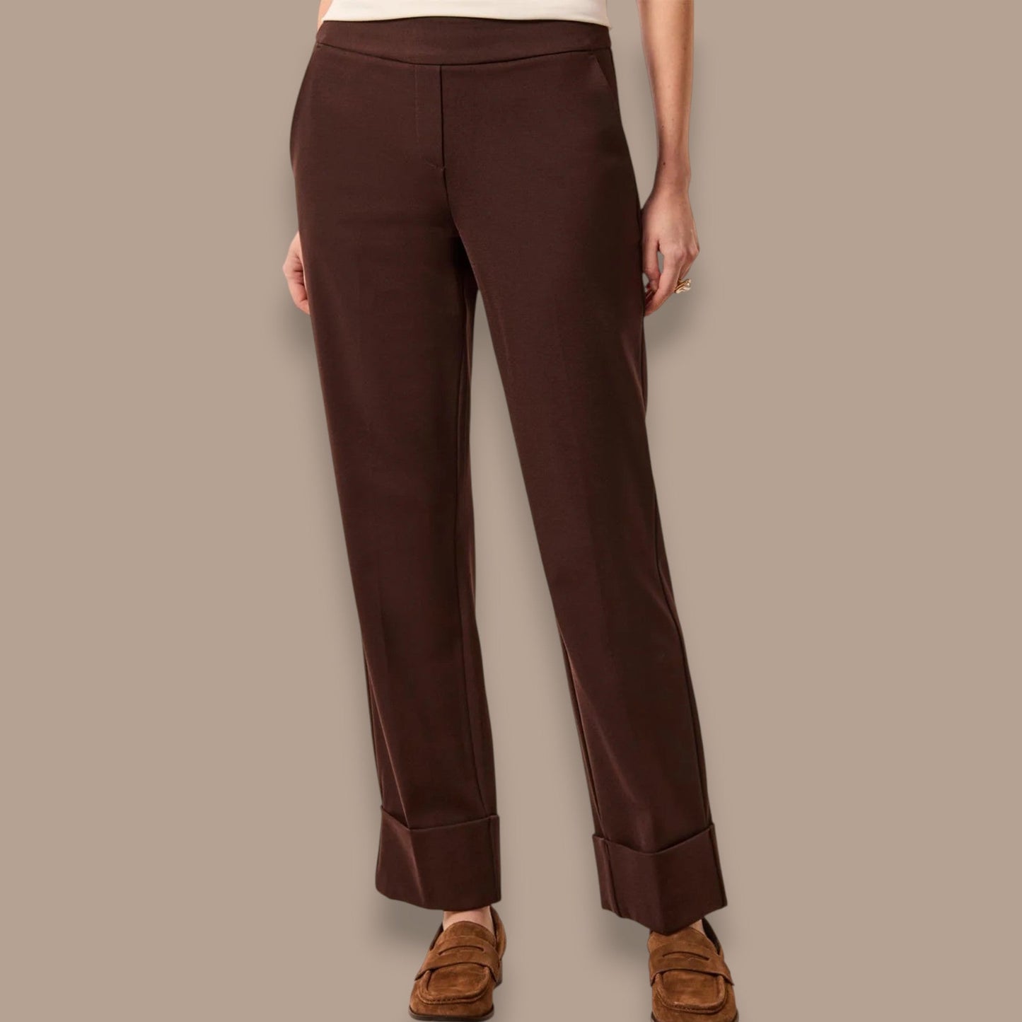 Tribal - Straight Leg Cuffed Pull-On Pants