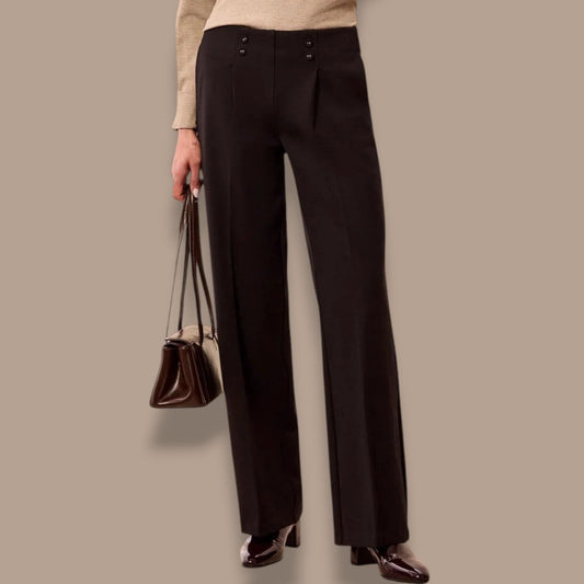 Tribal - Signature Luxury Twill Wide-Leg Pull-On Pants