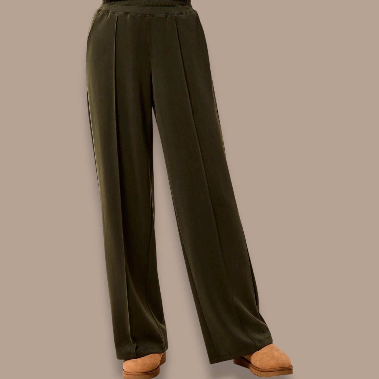 Tribal - Soft Modal Wide Leg Pant With Pintuck Detail