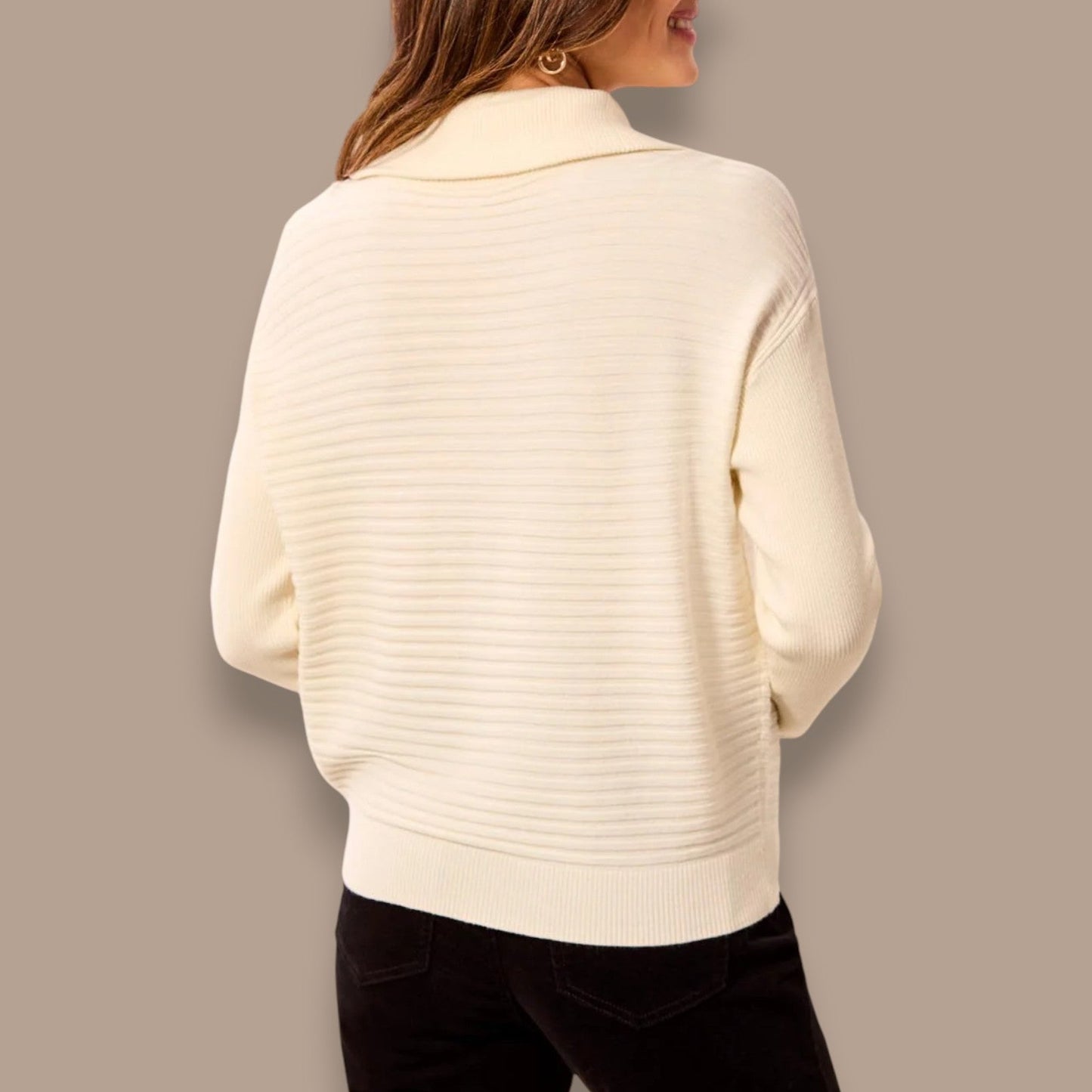 Tribal - Soft Zip-Up V-Neck Sweater