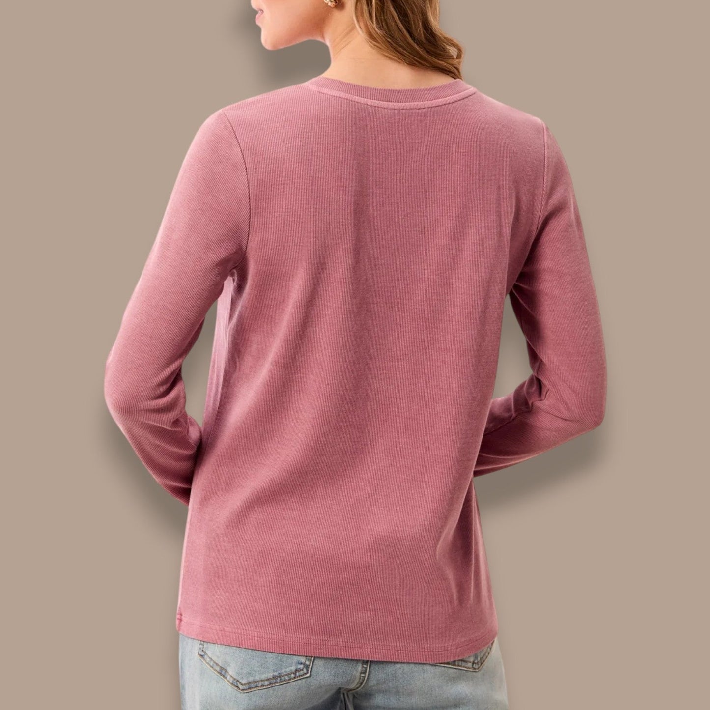 Tribal - Long Sleeve Buttoned Henley Top