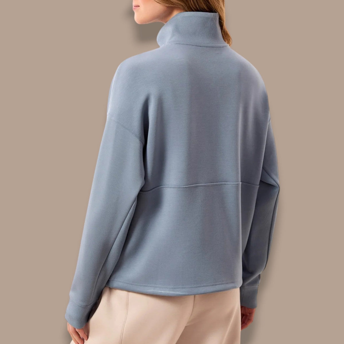 Tribal - Quarter-Zip Funnel Neck Pullover