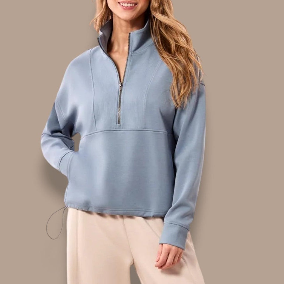Tribal - Quarter-Zip Funnel Neck Pullover
