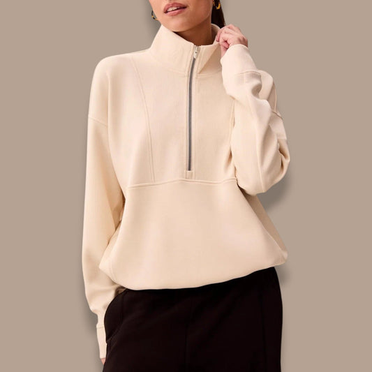 Tribal - Quarter-Zip Funnel Neck Pullover