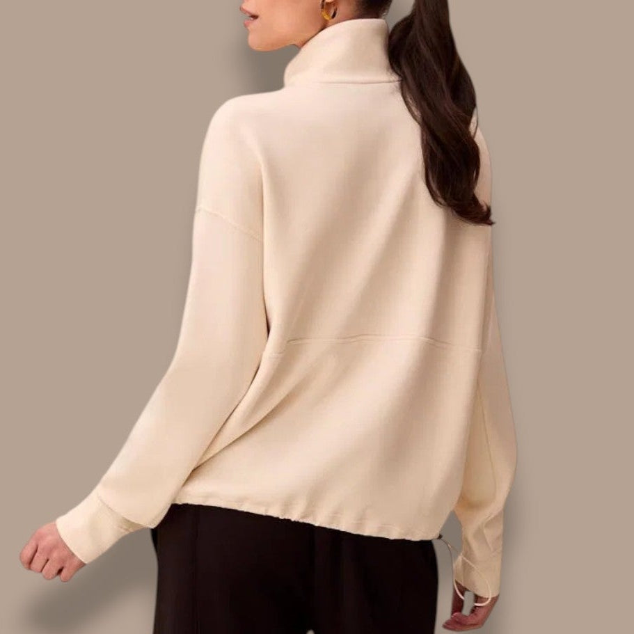 Tribal - Quarter-Zip Funnel Neck Pullover