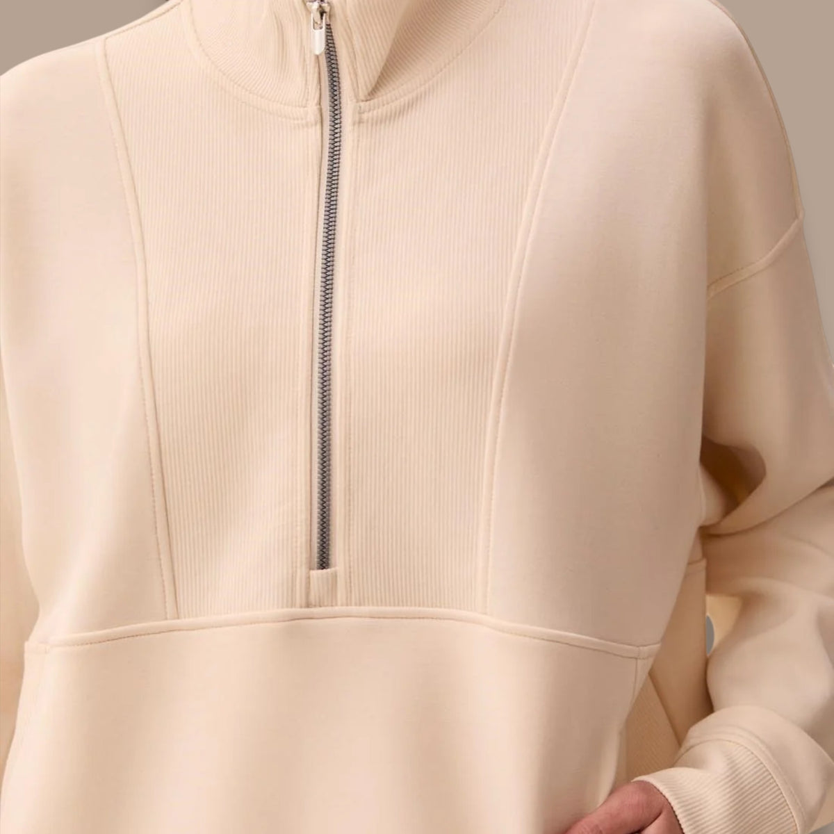 Tribal - Quarter-Zip Funnel Neck Pullover