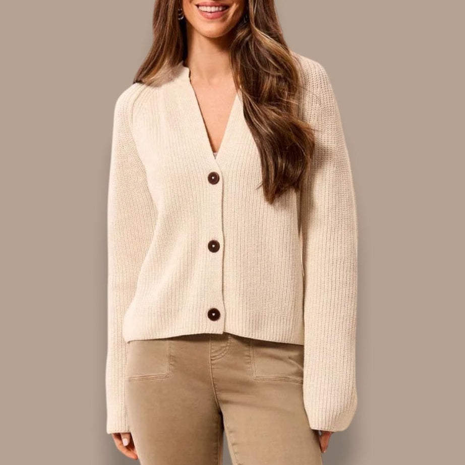 Tribal - Notch Neck Button Cardigan