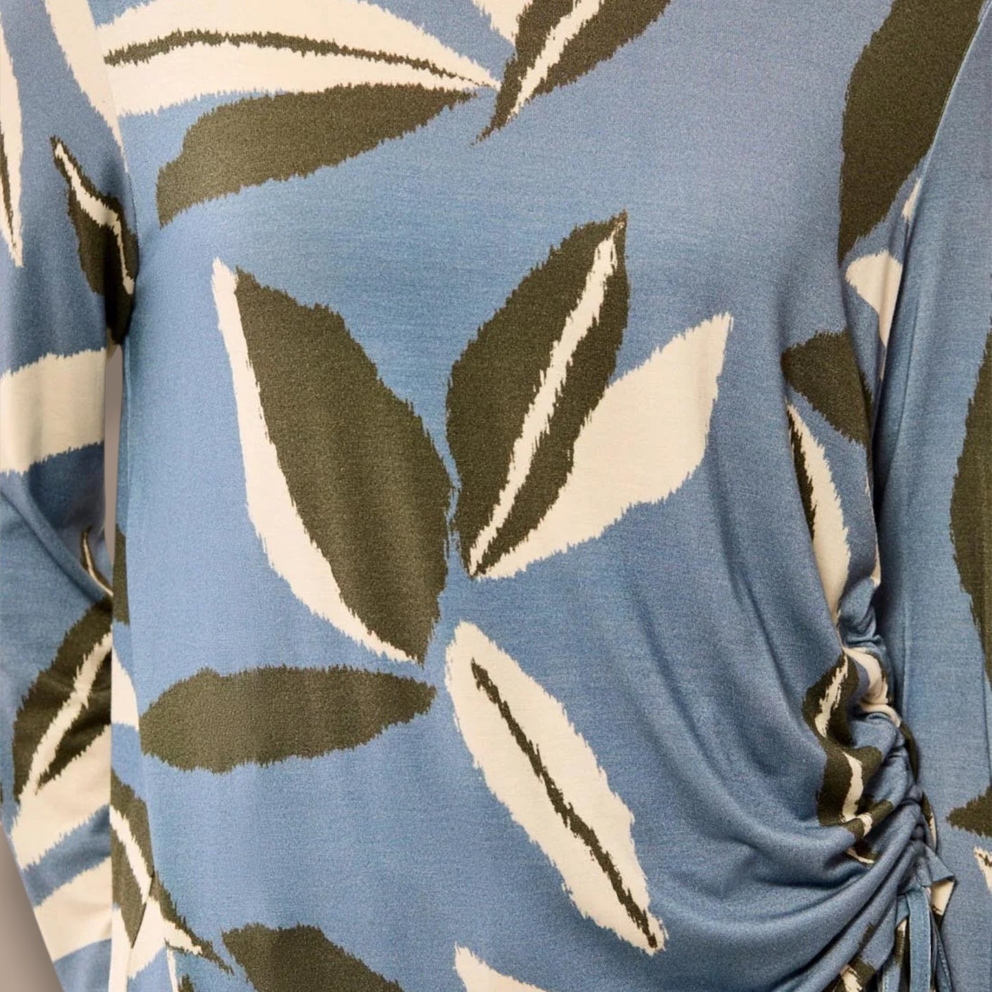 Tribal - Crew Neck Knit Top With Side Ruching