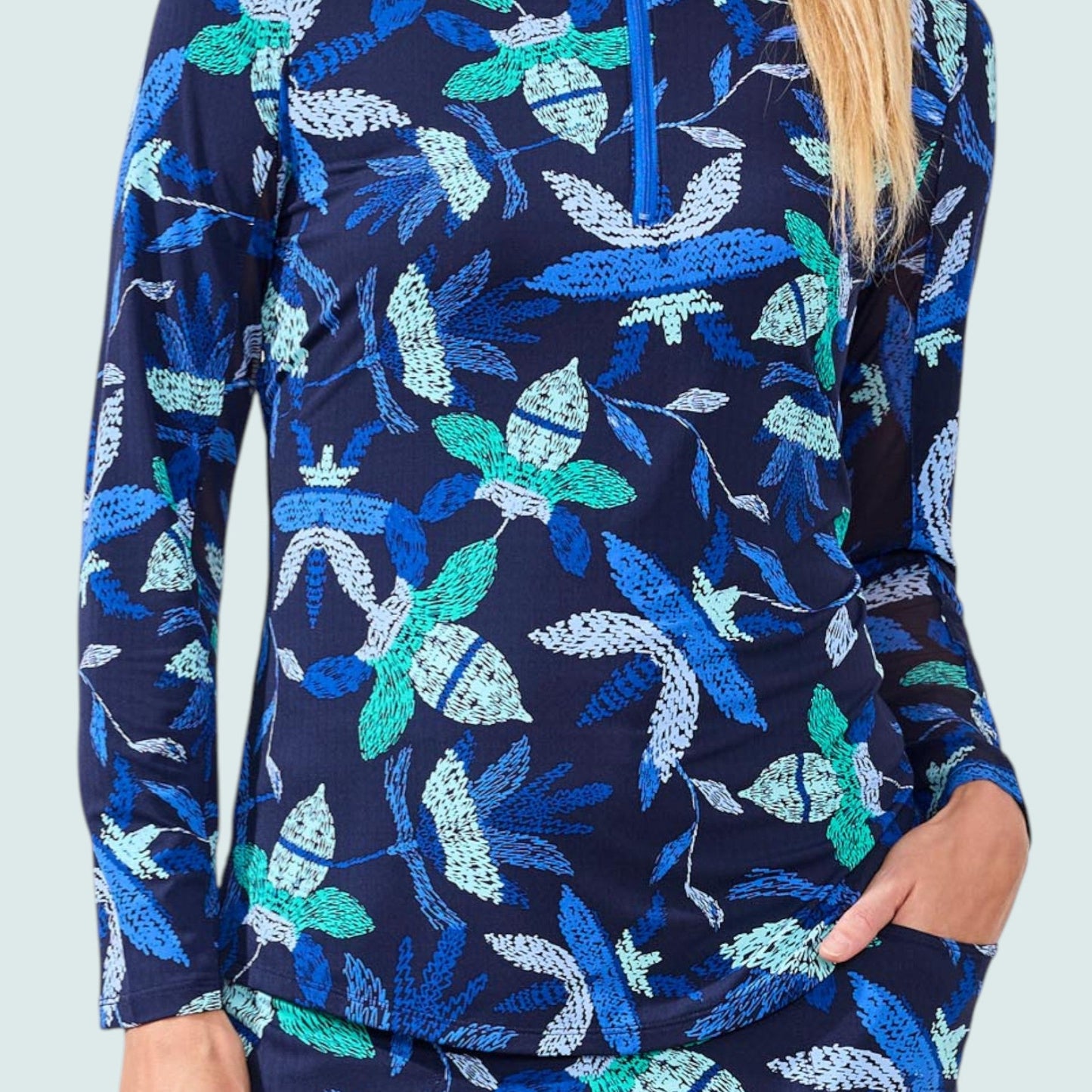 Tribal - High Performance Quarter-Zip Long Sleeve Pullover