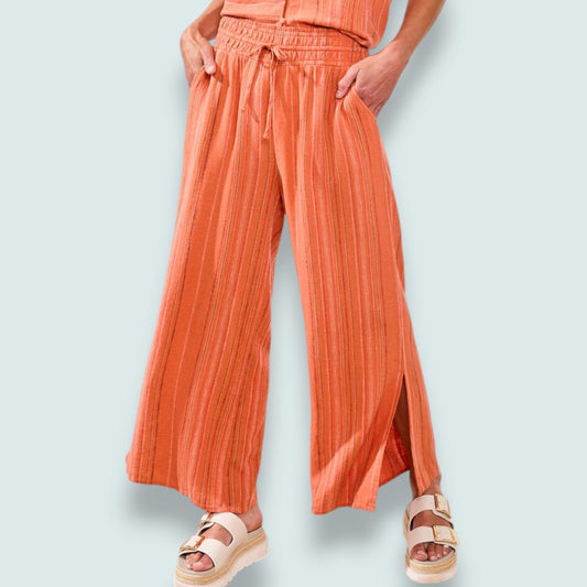Tribal - Striped Relaxed Wide-Leg Pant