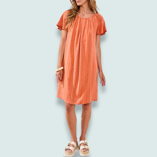 Tribal - Striped Lace-Back Dress