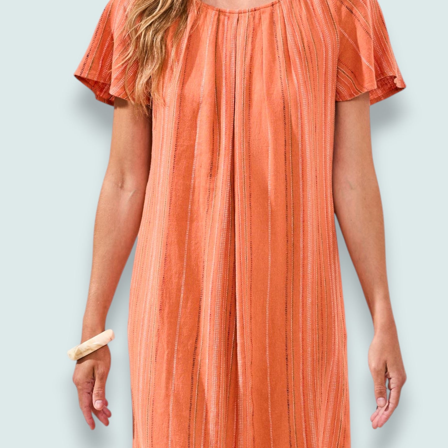 Tribal - Striped Lace-Back Dress
