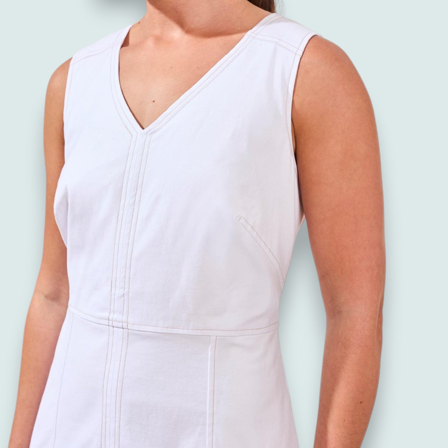 Tribal - Sleeveless V-Neck Panel Dress