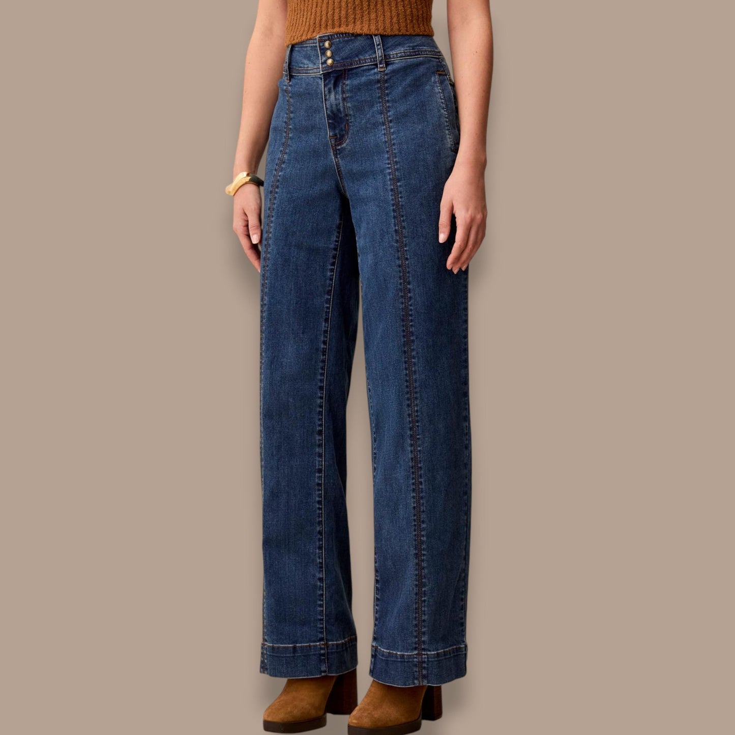 Tribal - Audrey Wide Leg Denim Jeans