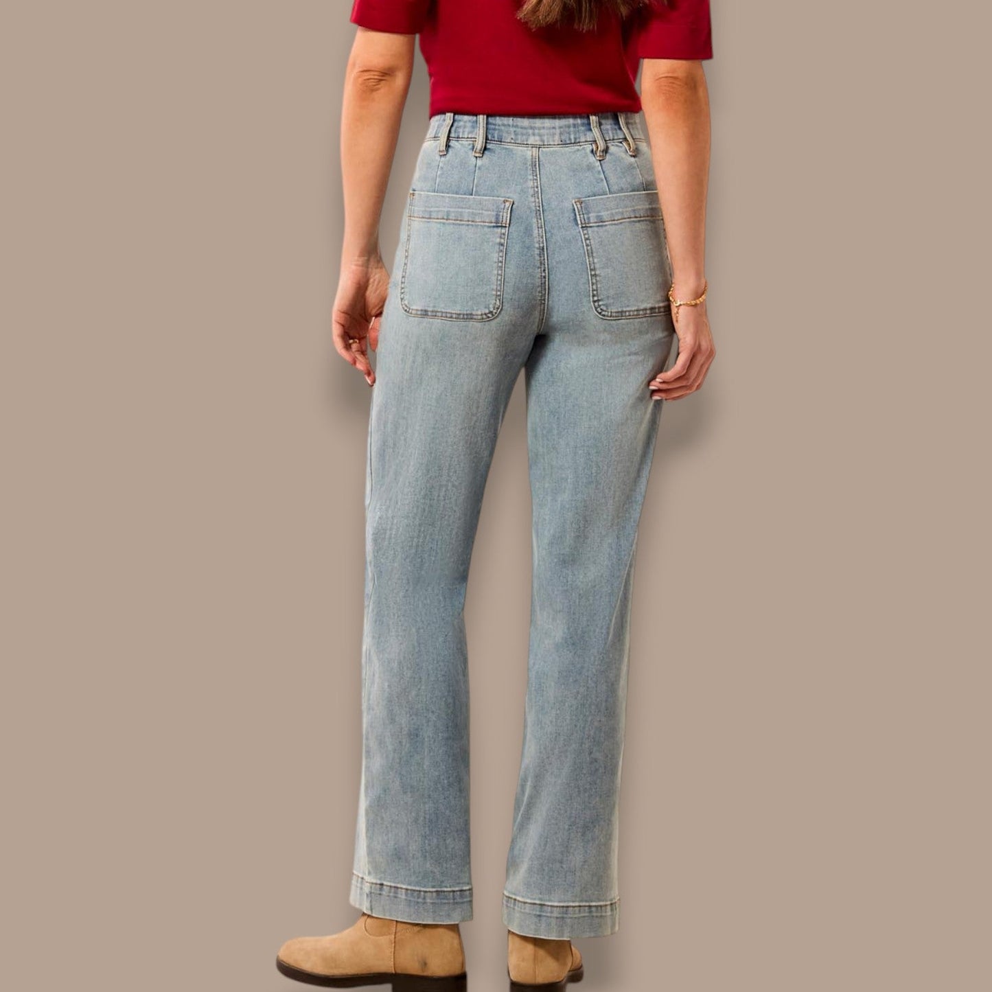 Tribal - Sophia Curvy Straight Leg Denim Jeans