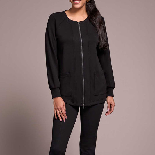 Tribal - Long Sleeve Cardigan With 2 Way Zipper