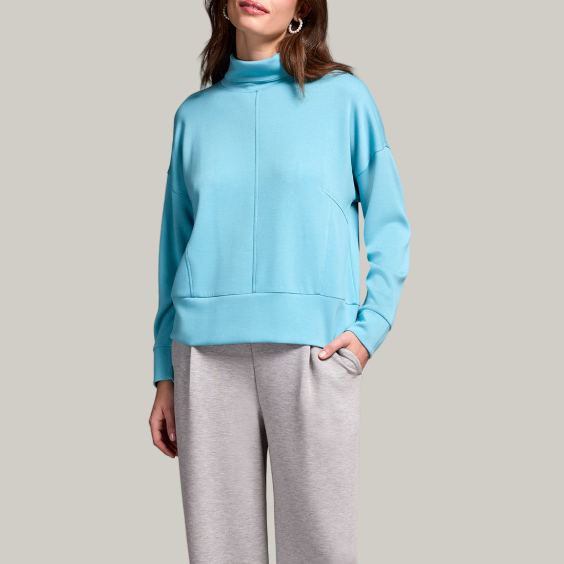 Tribal - Long Sleeve Funnel Neck Top