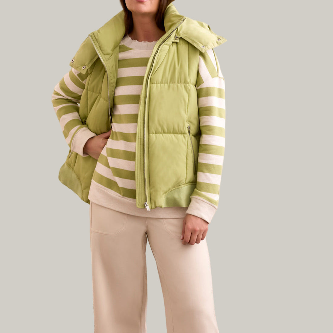 Tribal - Quilted Vest With Removable Hood