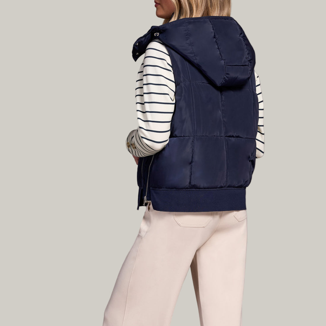 Tribal - Quilted Vest With Removable Hood