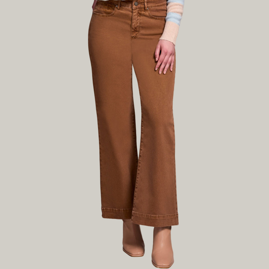 Tribal - Comfort Stretch Fly Front Wide Leg Pants