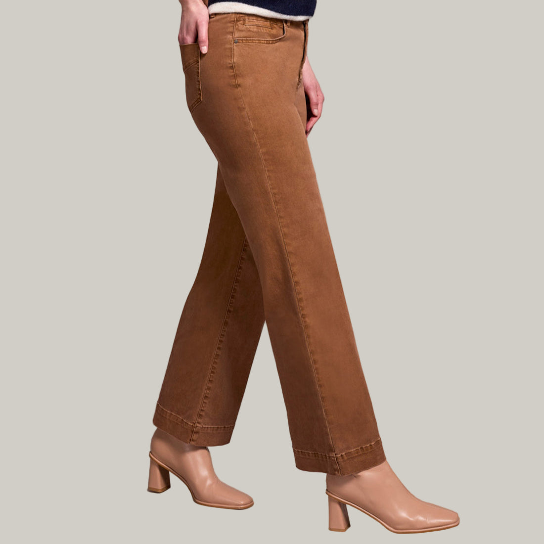 Tribal - Comfort Stretch Fly Front Wide Leg Pants