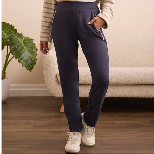 Tribal - Scuba Knit Contrast Trim Pull-On Ankle Pants