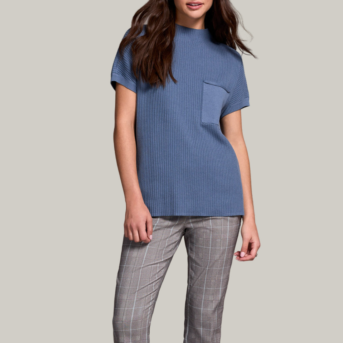 Tribal - Short Sleeve Dolman Sweater With Pocket