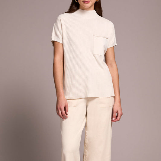 Tribal - Short Sleeve Dolman Sweater With Pocket