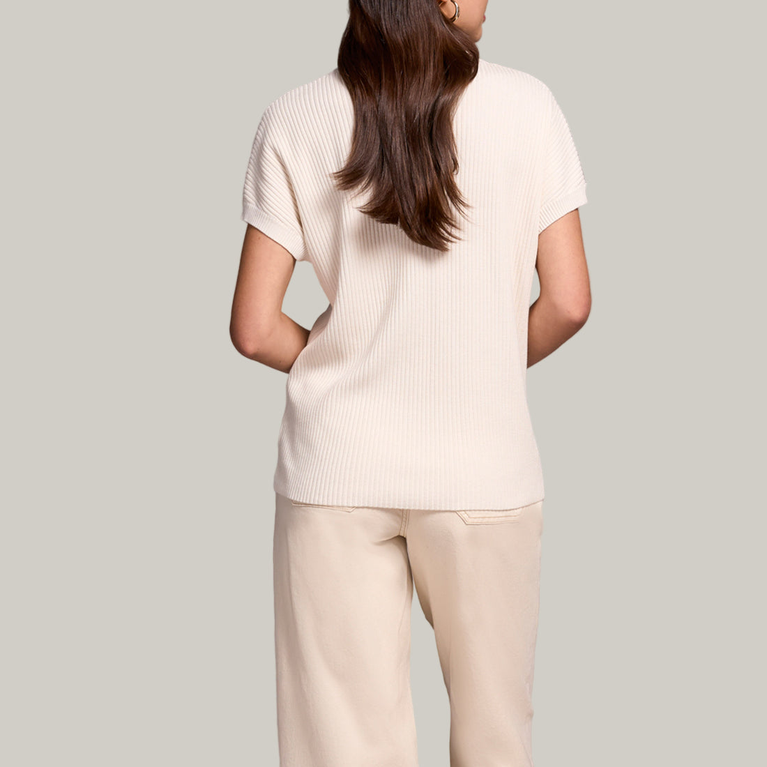 Tribal - Short Sleeve Dolman Sweater With Pocket