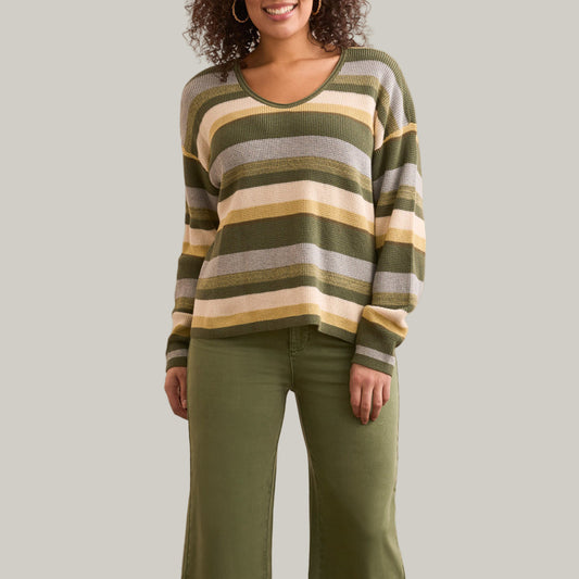 Tribal - Long Sleeve Waffle Top